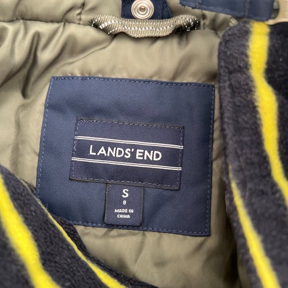 Lands End Kids Squall Grow Along Size (8) Navy and Yellow Winter Coat - Picture 4 of 8